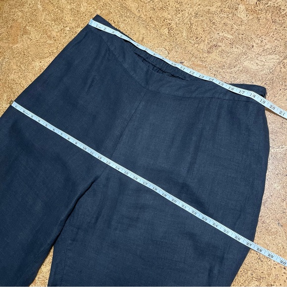 Flax Black 100% Linen Wide Leg Side Button Pants Sz 1X - Picture 14 of 16